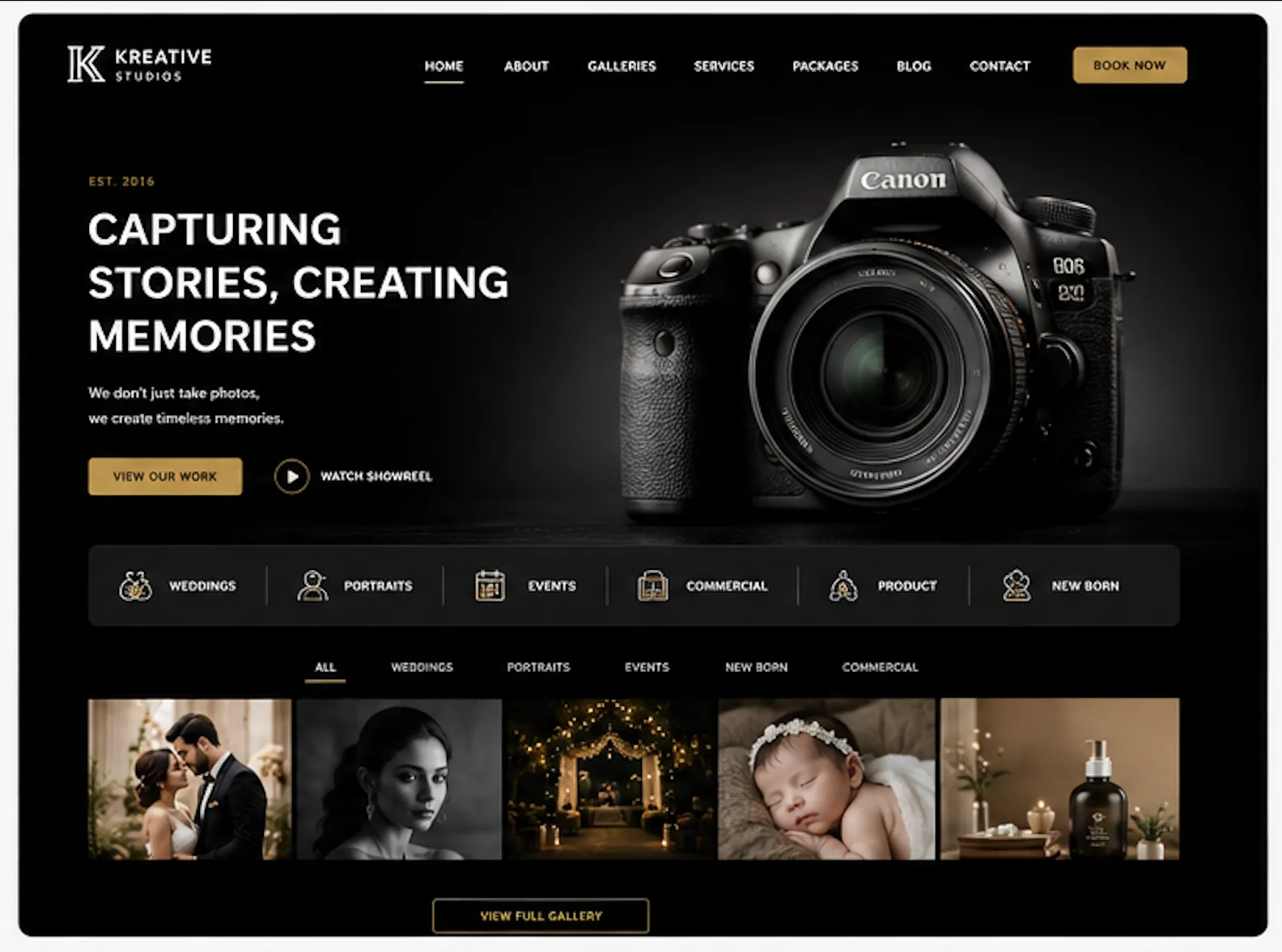 The Bold studio website design