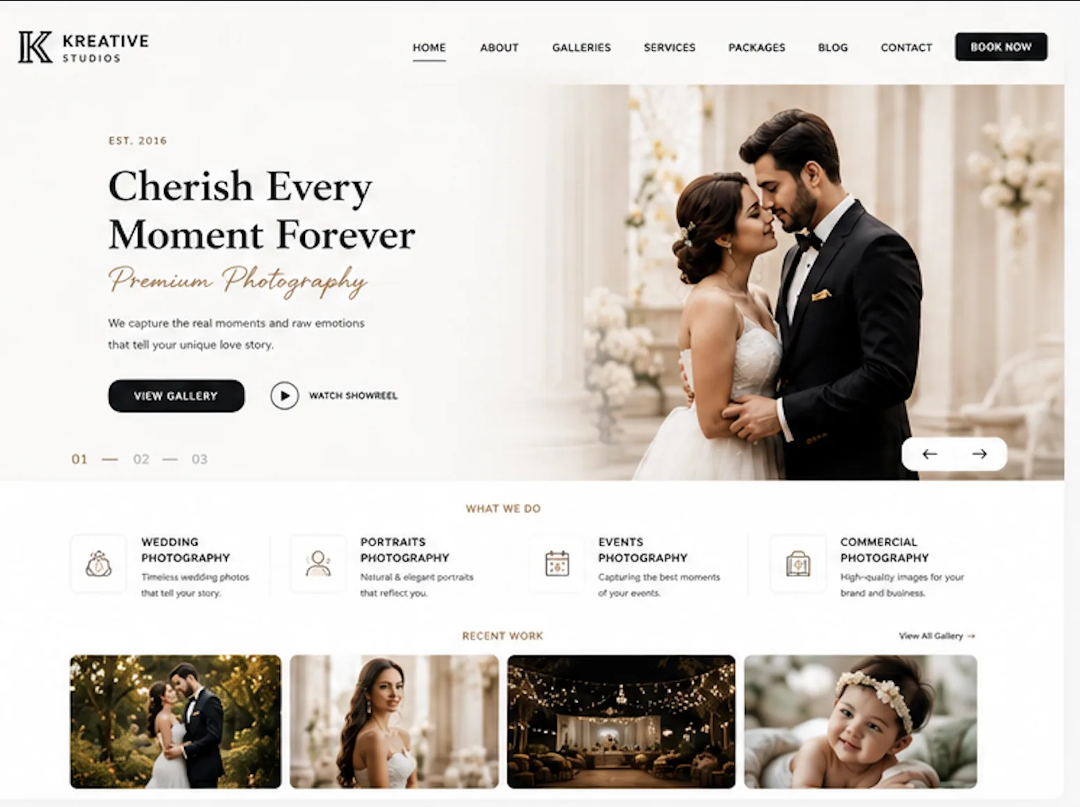 The Classic studio website design