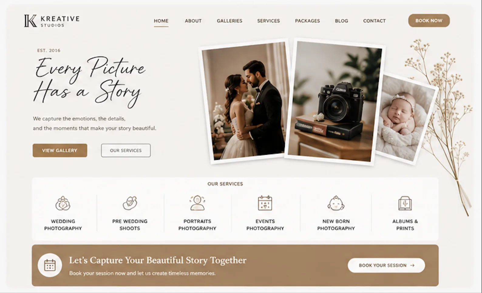 The Minimal studio website design